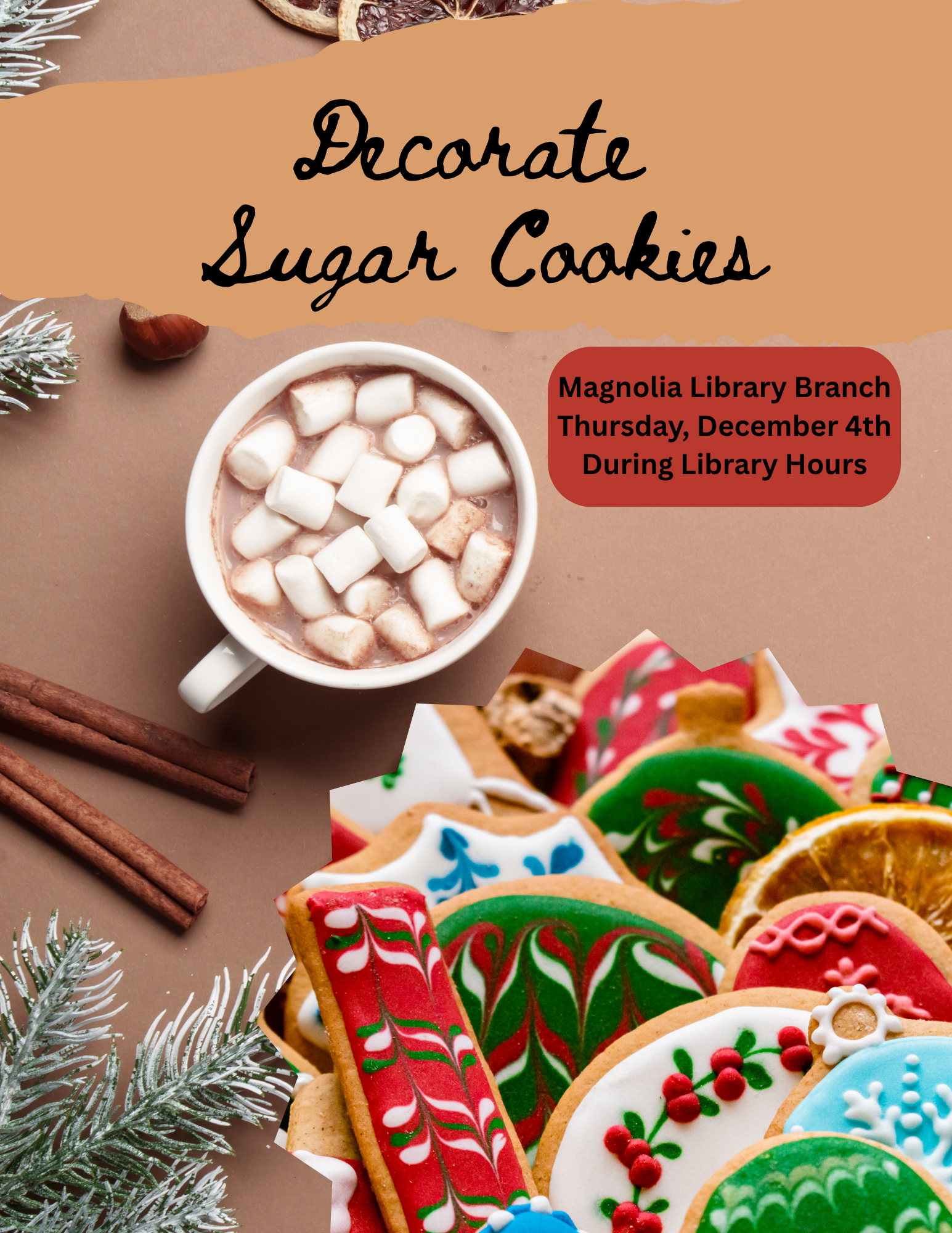 Library Cookies Decorate sugar cookies | Putnam County Library